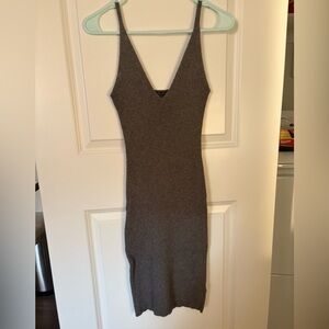 Final Touch Charcoal Midi Dress